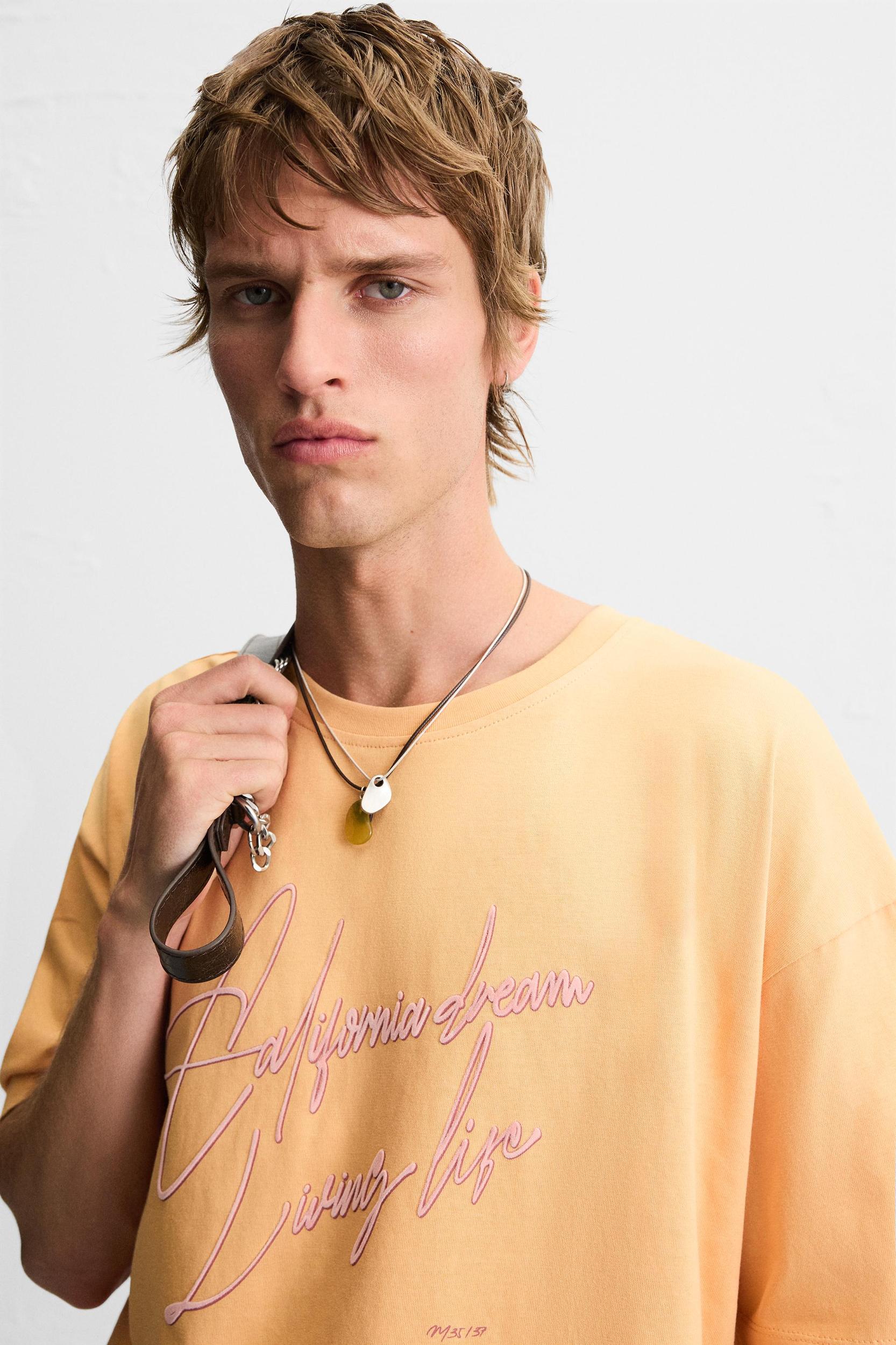 TEXTURED PRINTED T-SHIRT Product Image