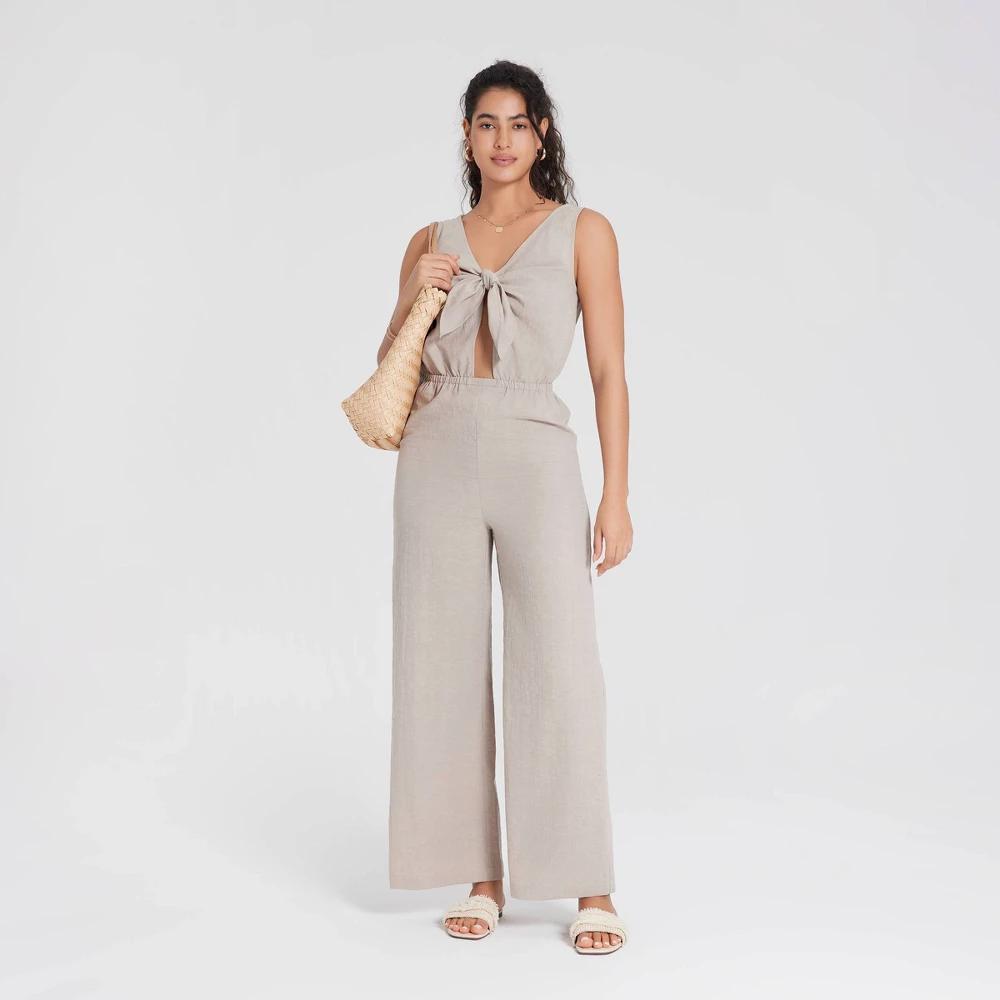 Women's Tie-Front Jumpsuit - Universal Thread™ Product Image