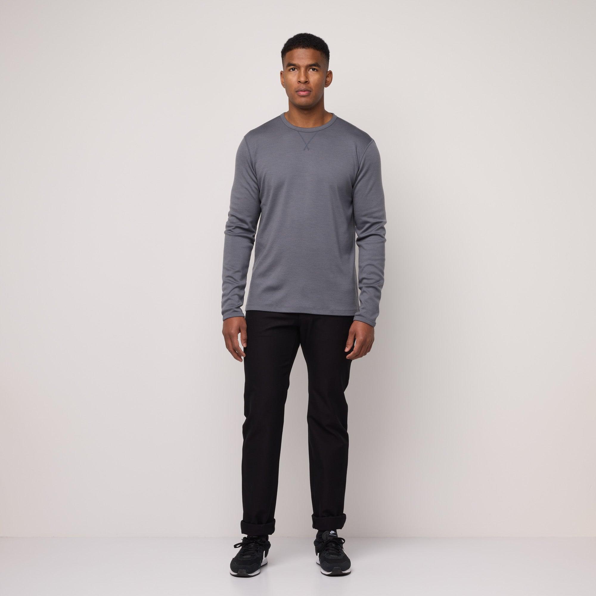 Merino Wool Interlock Sweatshirt | Iron Gray Product Image