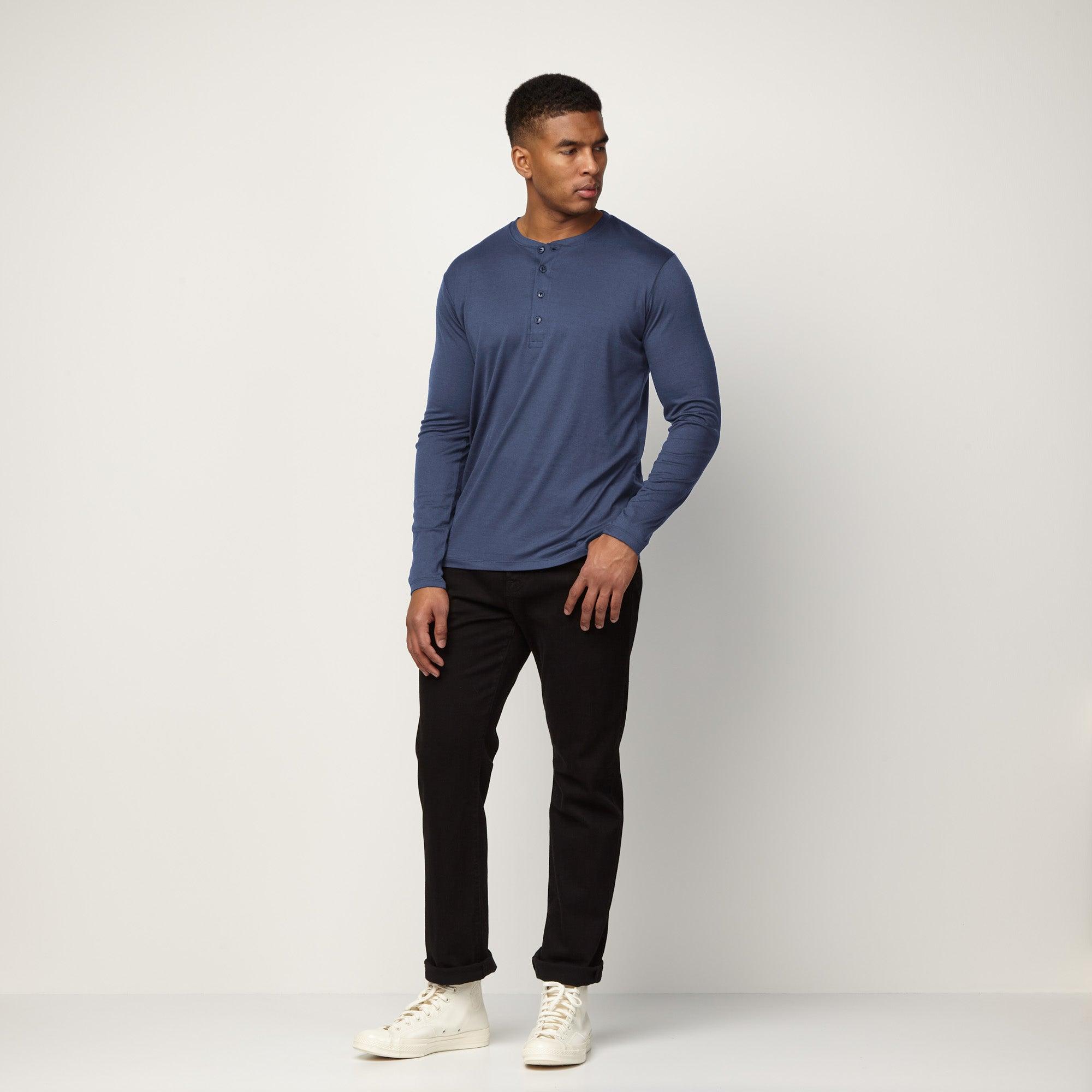 Merino Wool Henley | Ochre Product Image