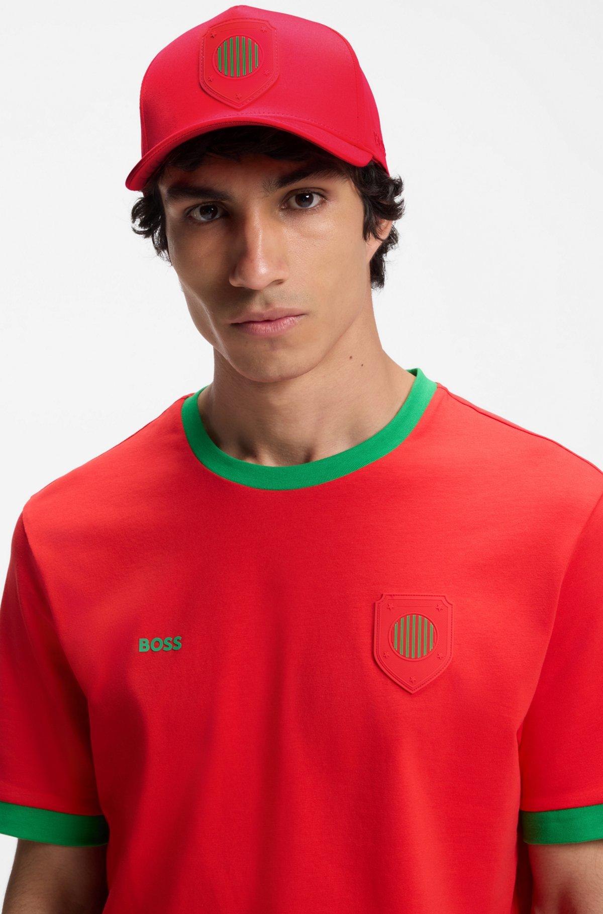 Logo cap in lustrous twill with country-flag badge Product Image