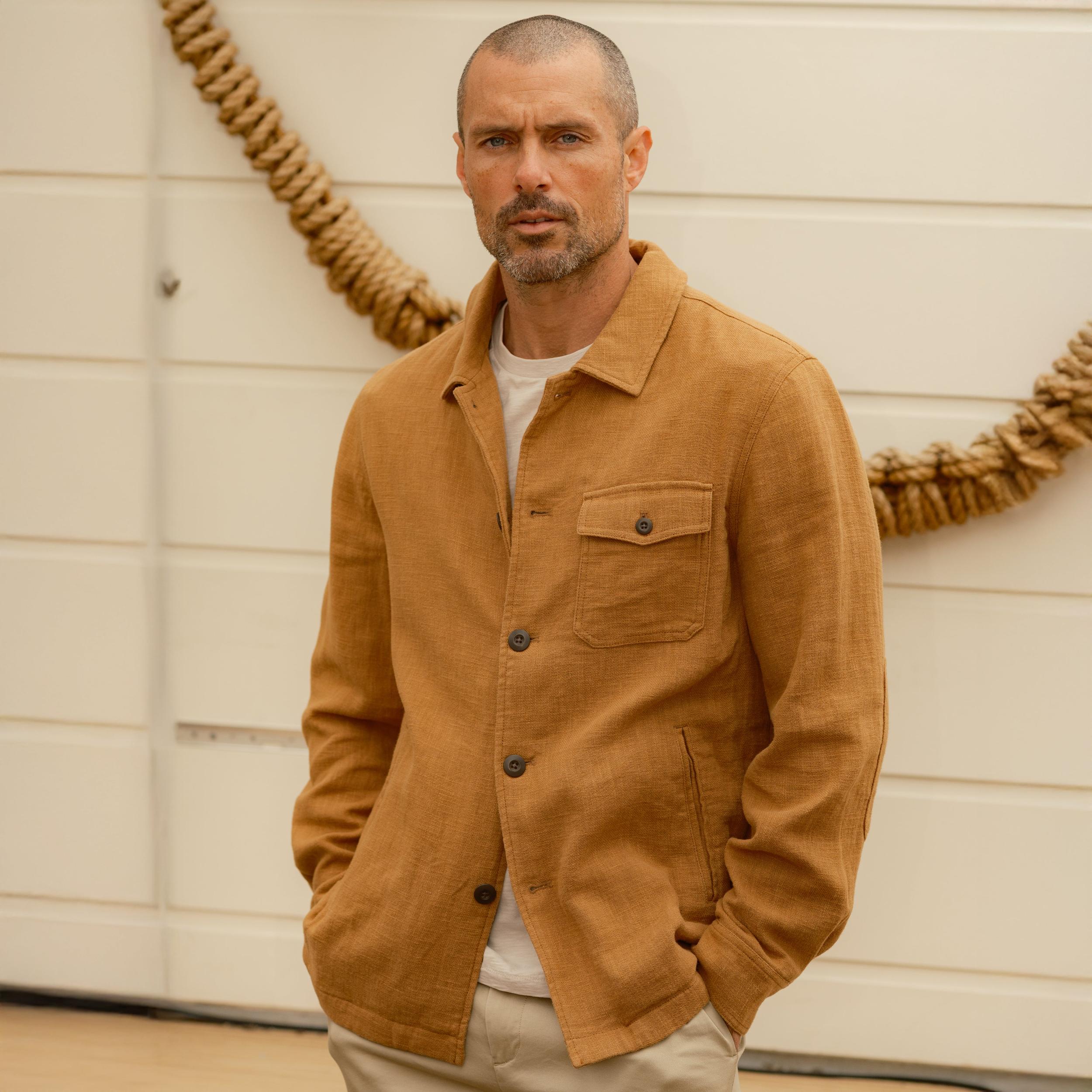 Ramie Chore Jacket - Tobacco Product Image