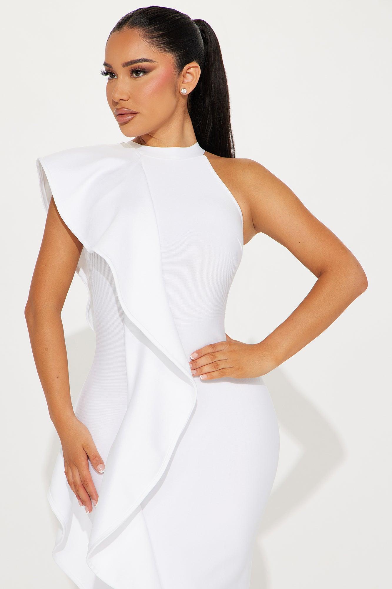 Raylin Bandage Midi Dress - White Product Image