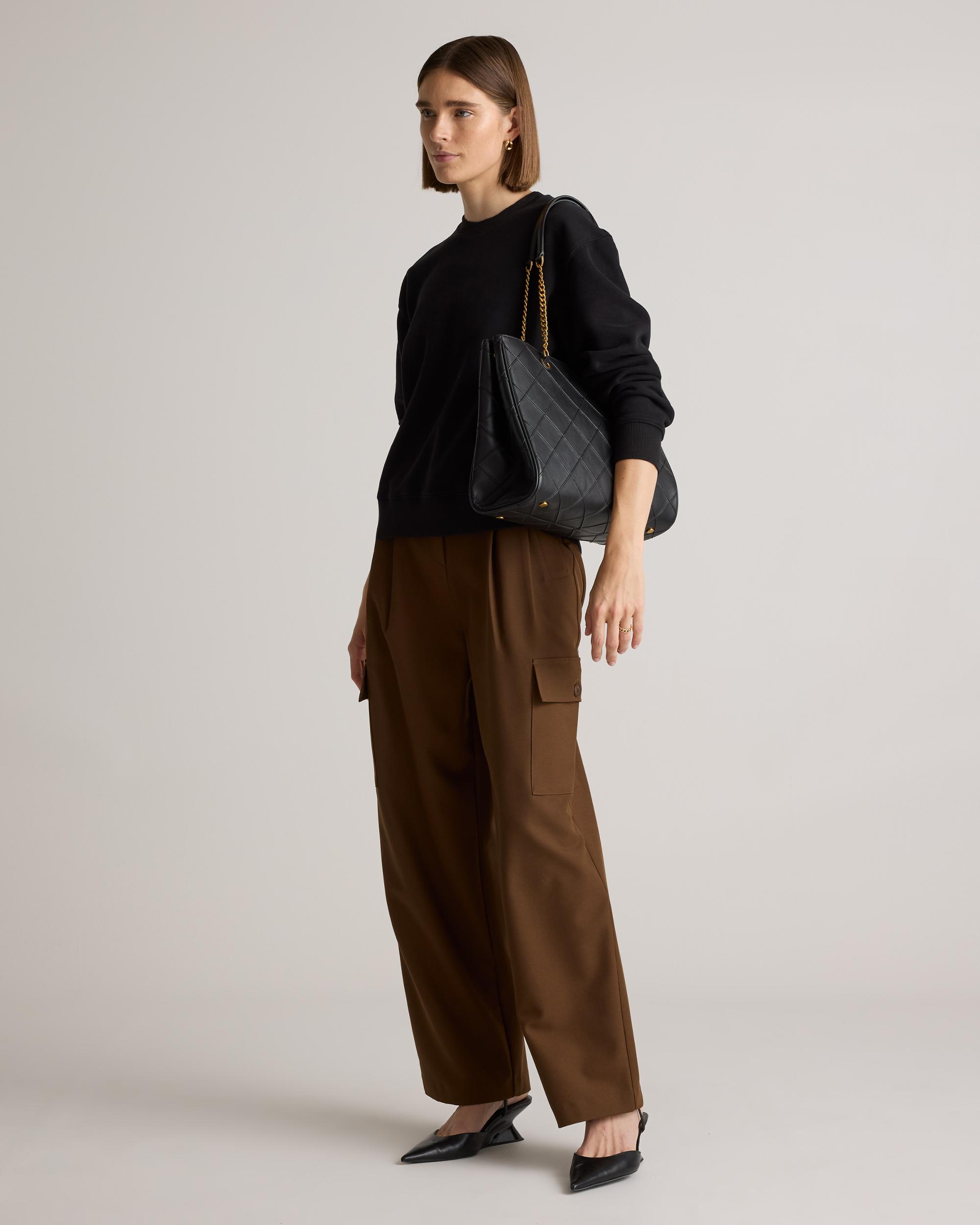 Quince | Women's Italian Leather Diamond Stitch Tote Product Image