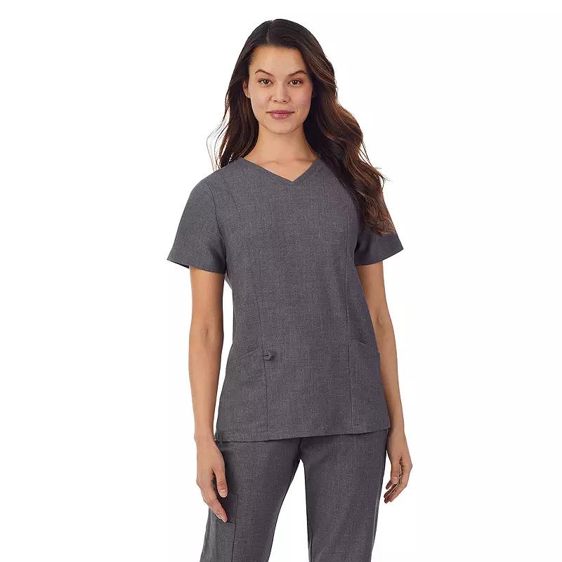 Women's Missy Cuddl Duds® Scrubs V-neck Top With 3 Pockets,  Product Image