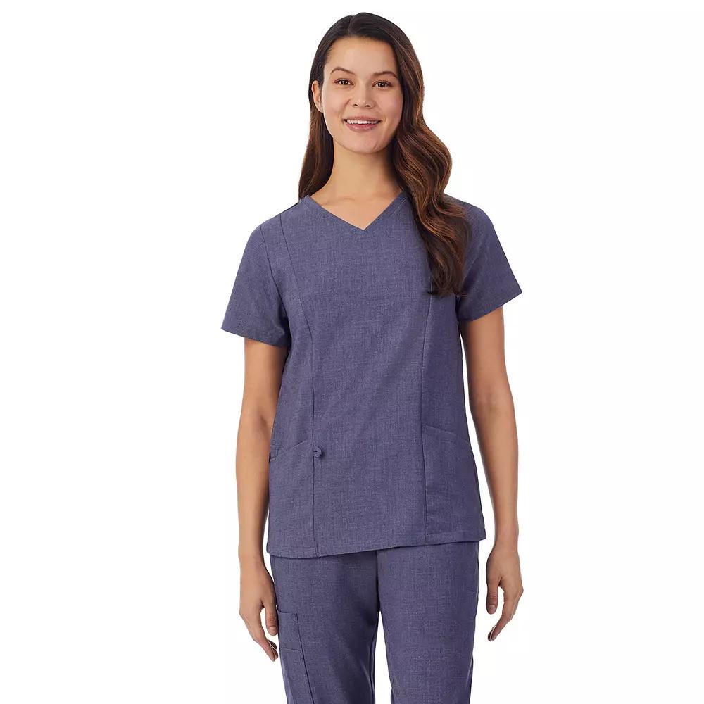 Women's Missy Cuddl Duds® Scrubs V-neck Top With 3 Pockets,  Product Image