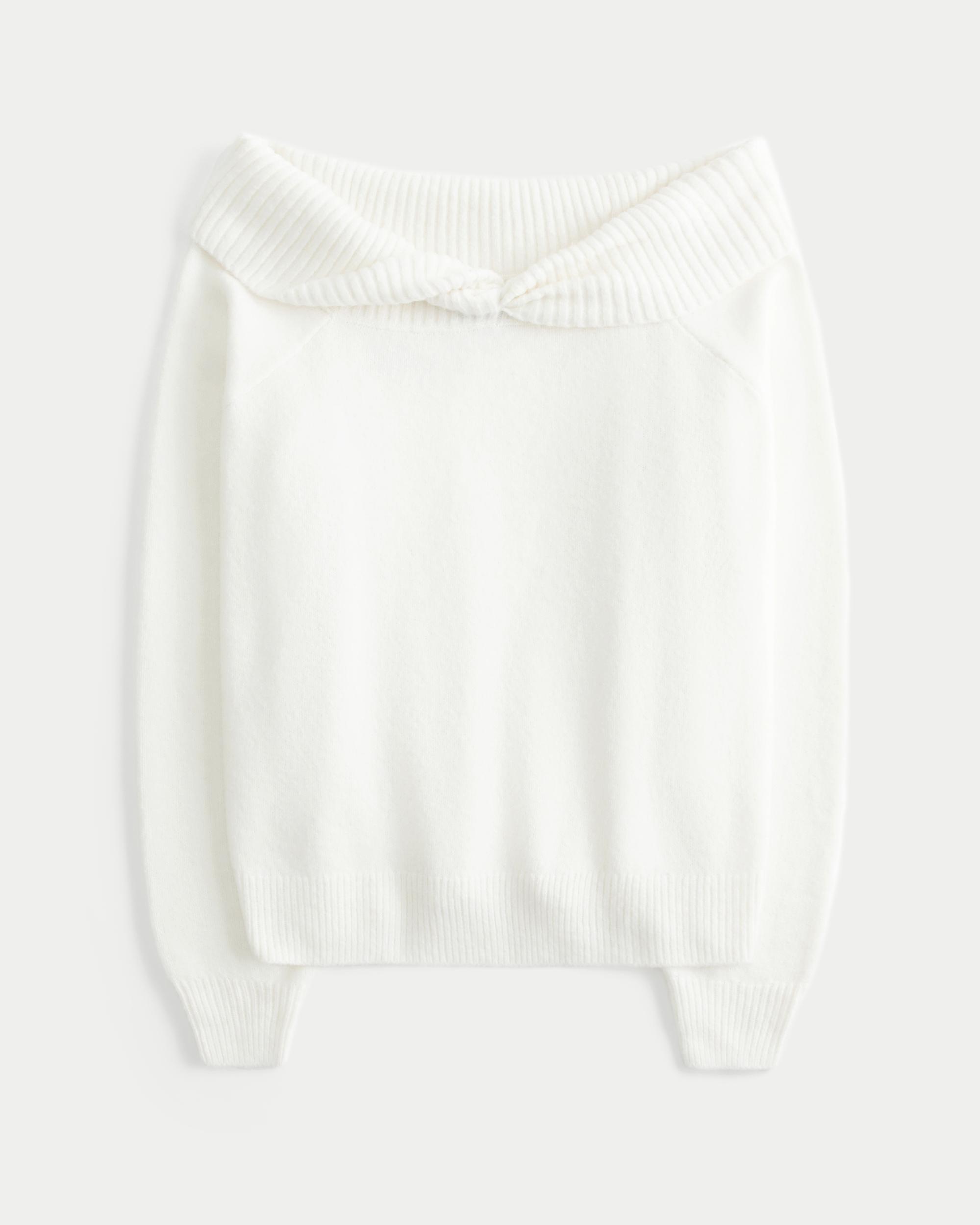 Hollister Comfy Cloud Off-the-Shoulder Twist Sweater Product Image
