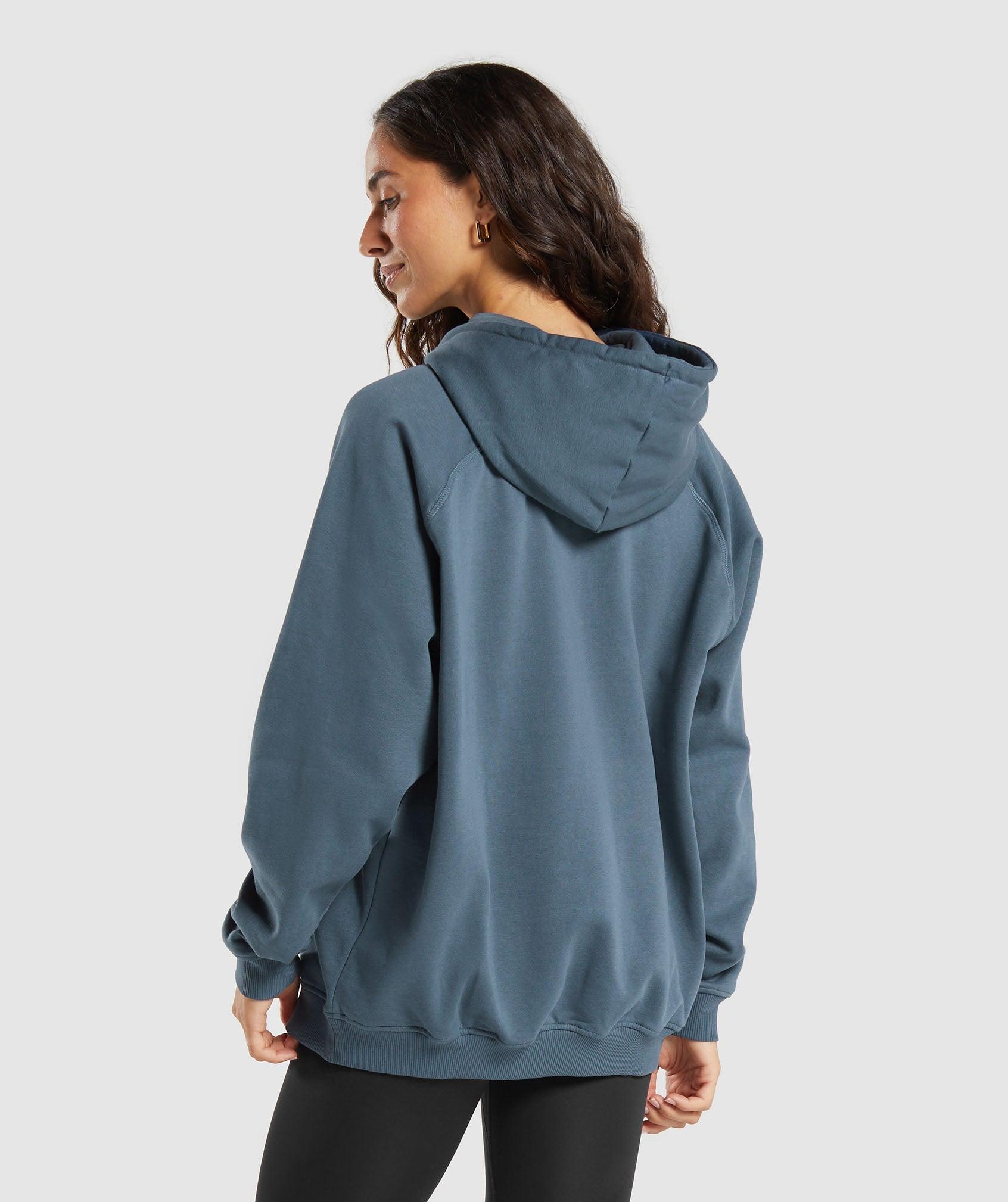 Gymshark Training Oversized Fleece Hoodie - Cargo Blue Female Product Image