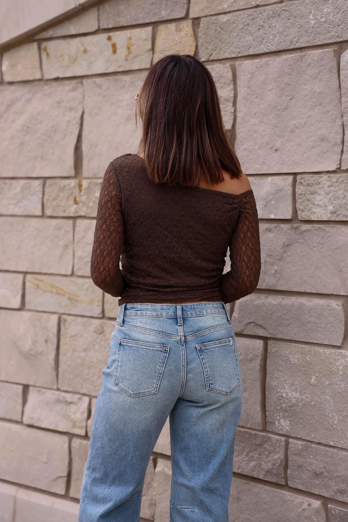 Espresso Elegance Off The Shoulder Top - FINAL SALE Product Image