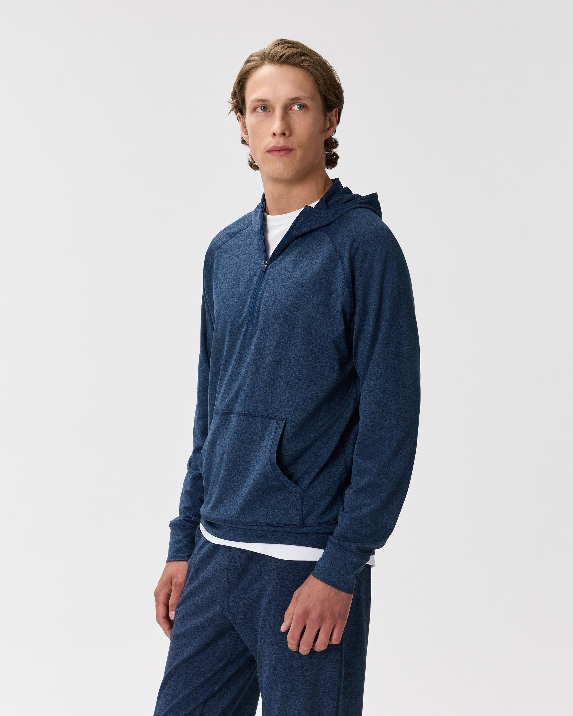 Quince | Men's Flowknit Performance Half-Zip Hoodie Recycled Polyester Product Image