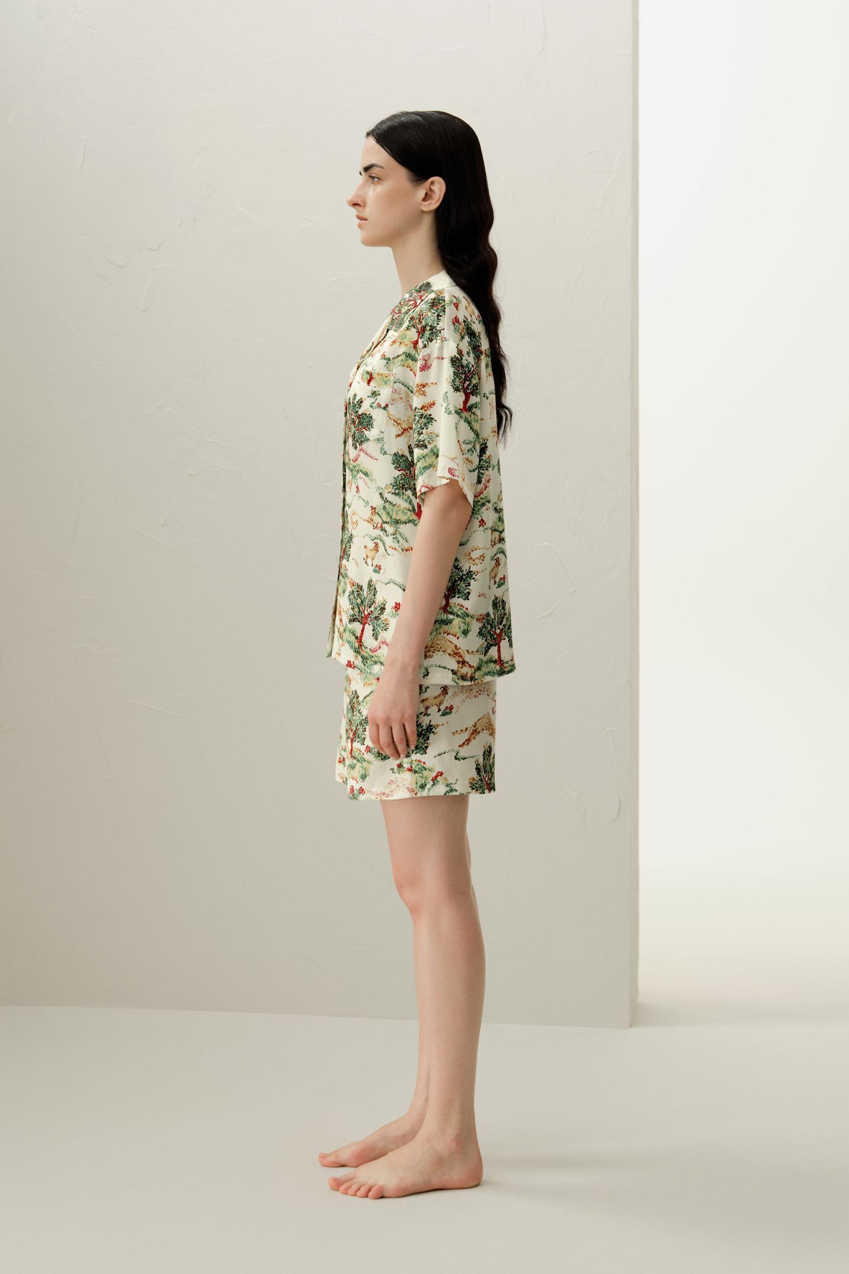 Aries Zodiac Silk Pajama Short Set Product Image