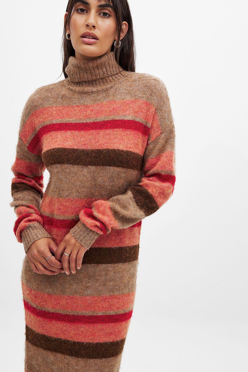 Striped Knitted Maxi Dress Product Image