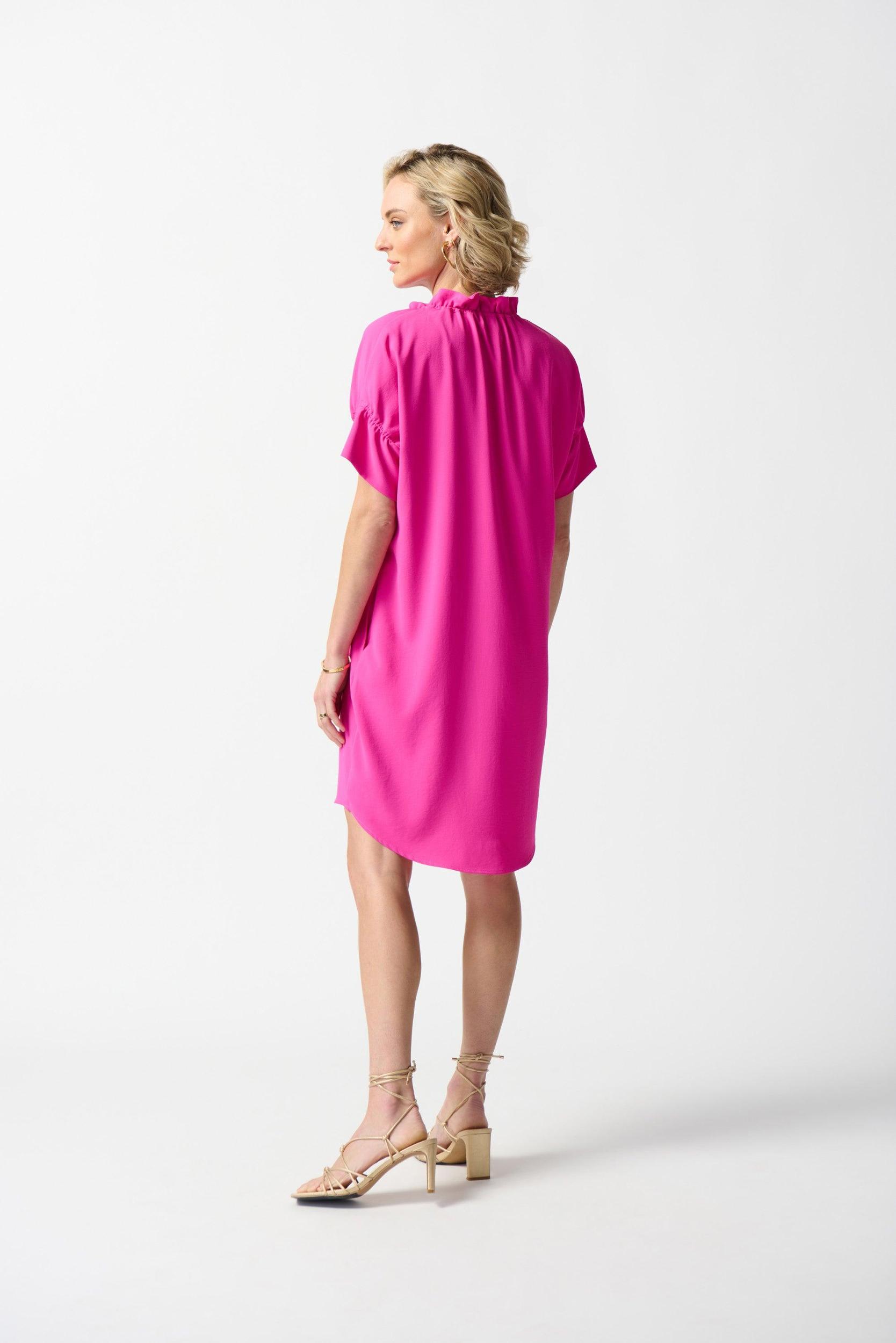 Woven Straight Dress - Ultra Pink Product Image