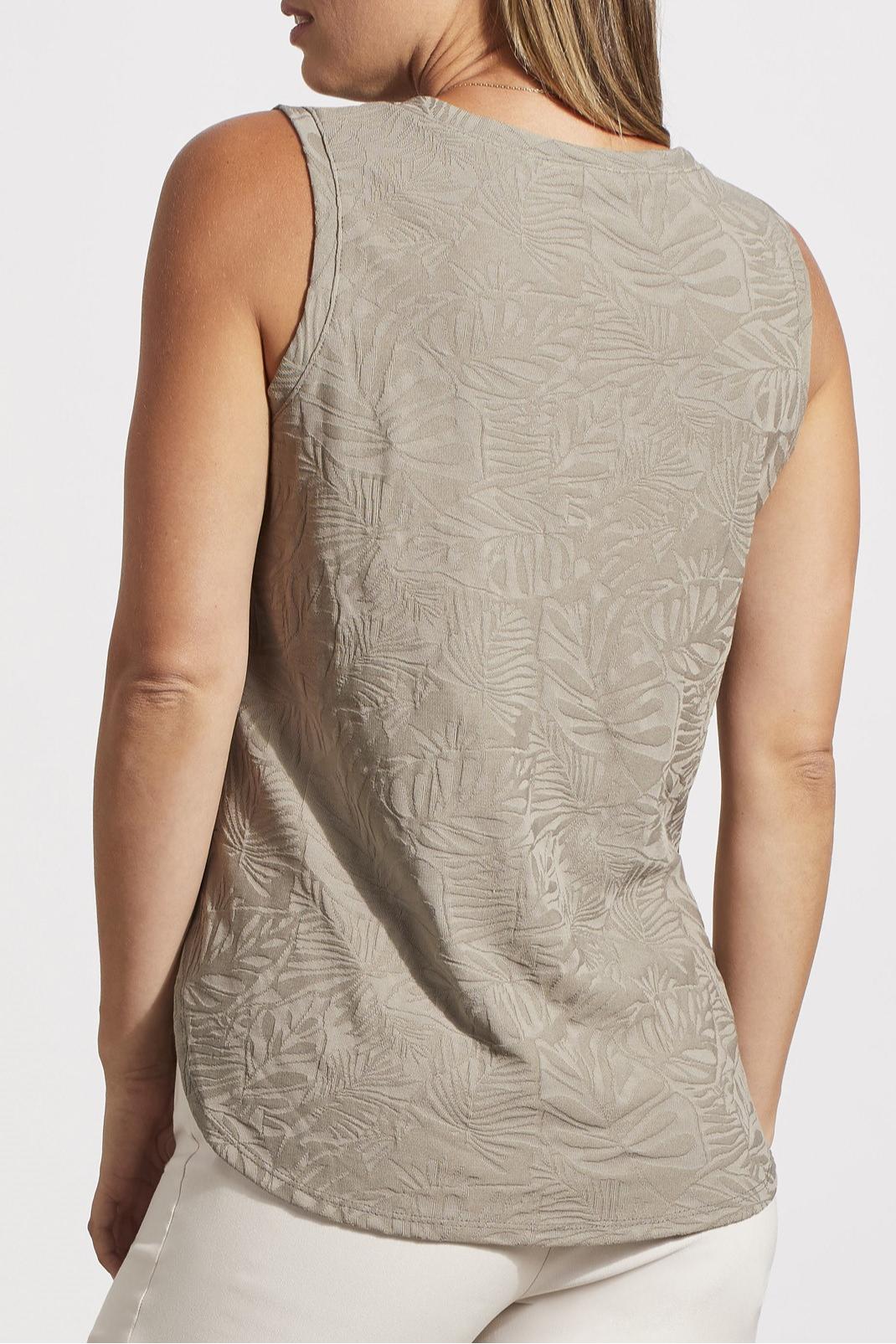 TEXTURED V-NECK TANK WITH SIDE SLITS Product Image
