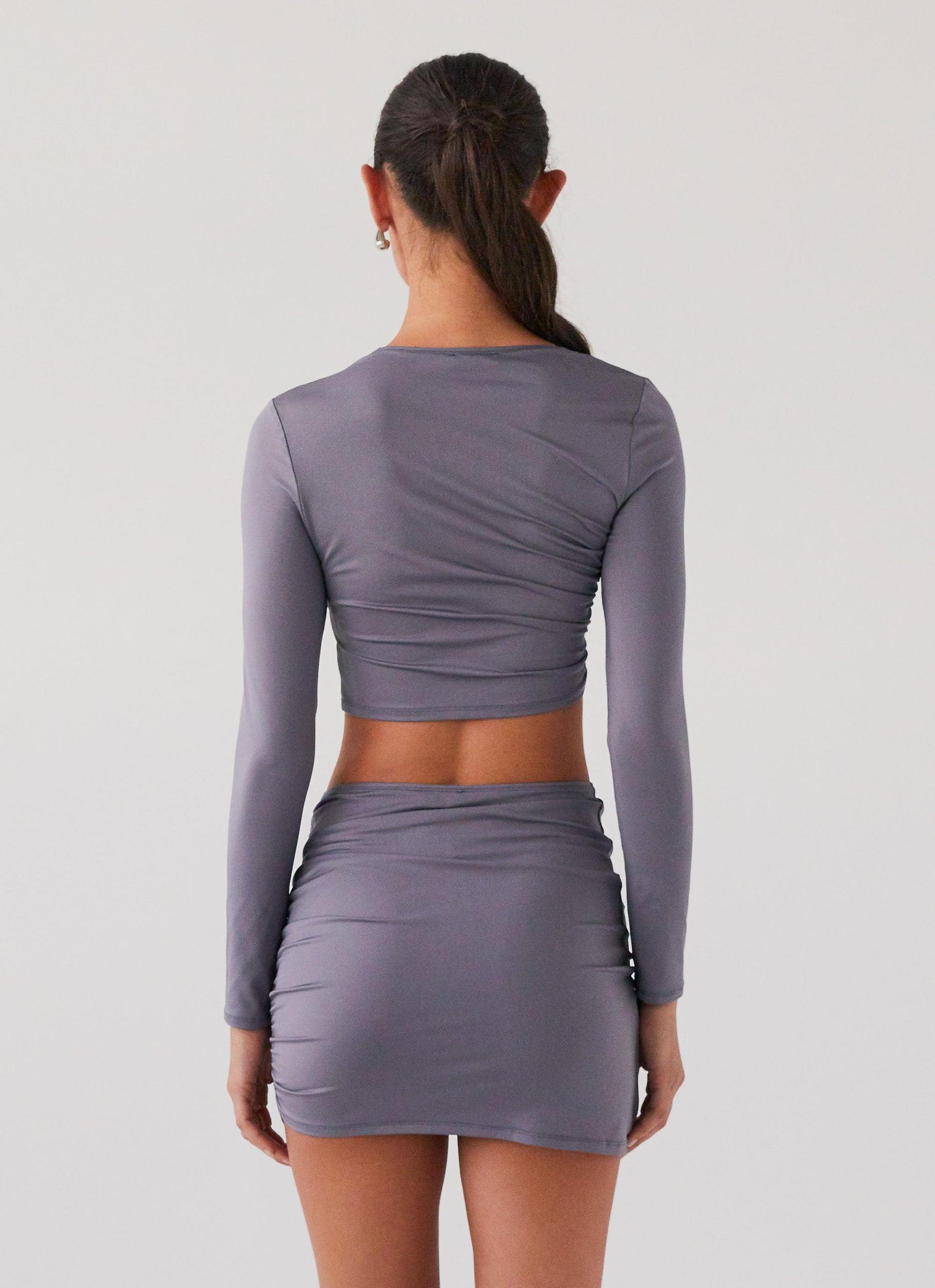 Smoke Bomb Long Sleeve Top - Slate Product Image