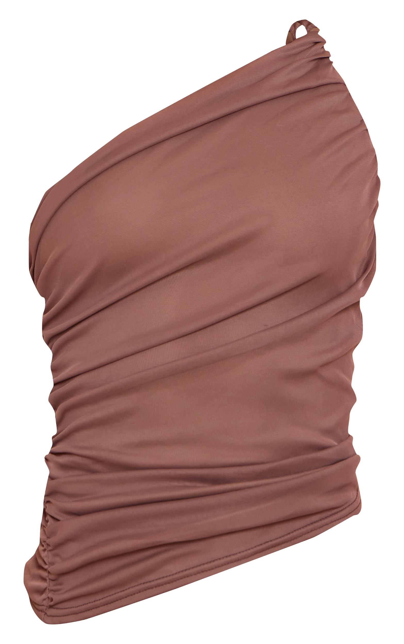 Tall Mushroom Mesh Asymmetric Long Top Product Image