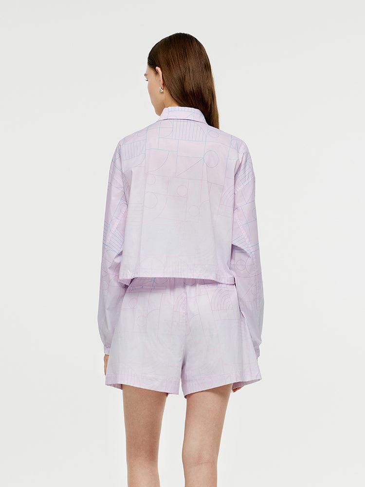 GOELIA X CHRISTINE PHUNG Crop Jacket And Shorts Two-Piece Set Product Image