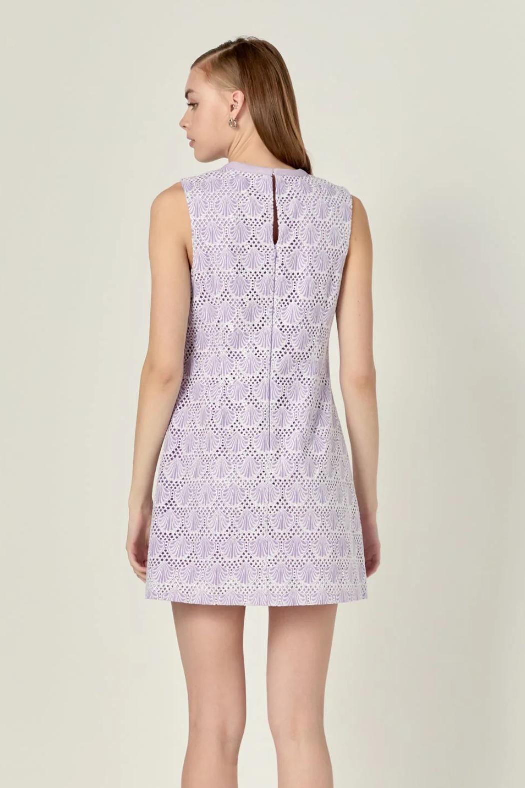 Crochet Lace Mini Dress Product Image