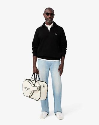 Zip-Up High Neck Interlock Sweatshirt Product Image