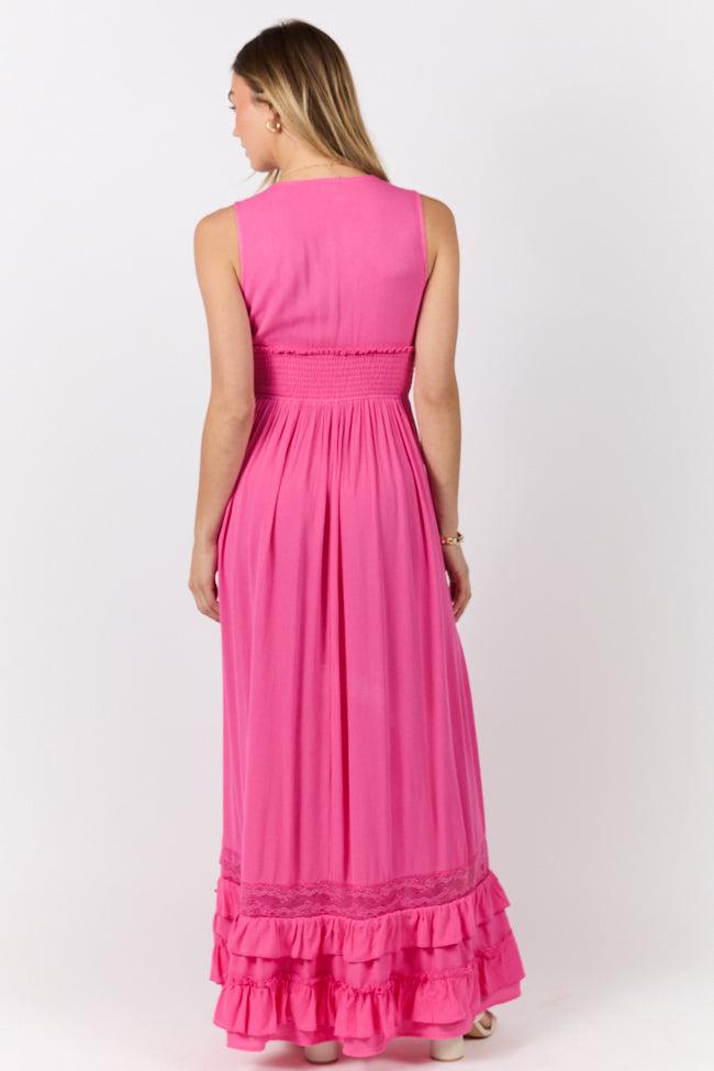 Lucky To Have You Pink Sleeveless Maxi Dress SALE Product Image