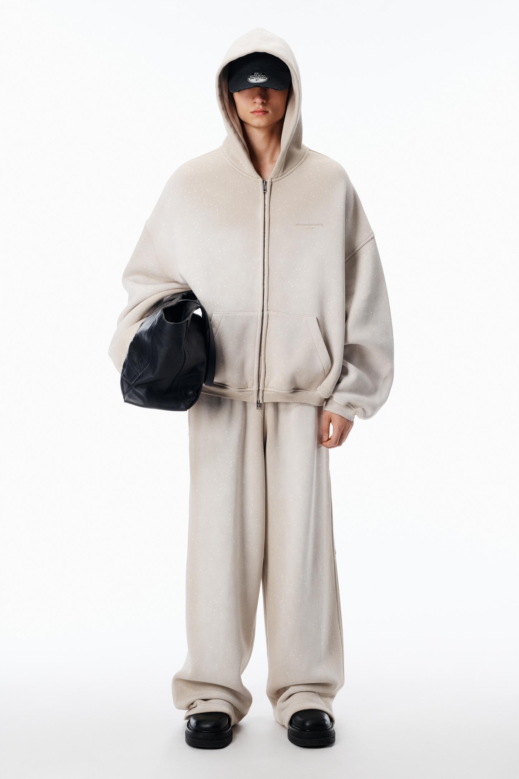 Crystal Hotifx Zip-up Hoodie In Cotton Blend Product Image