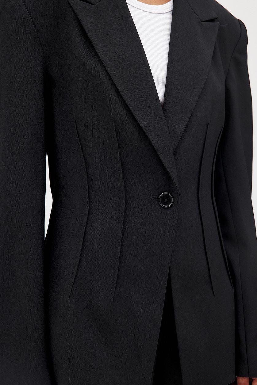 Fitted Blazer Black Product Image