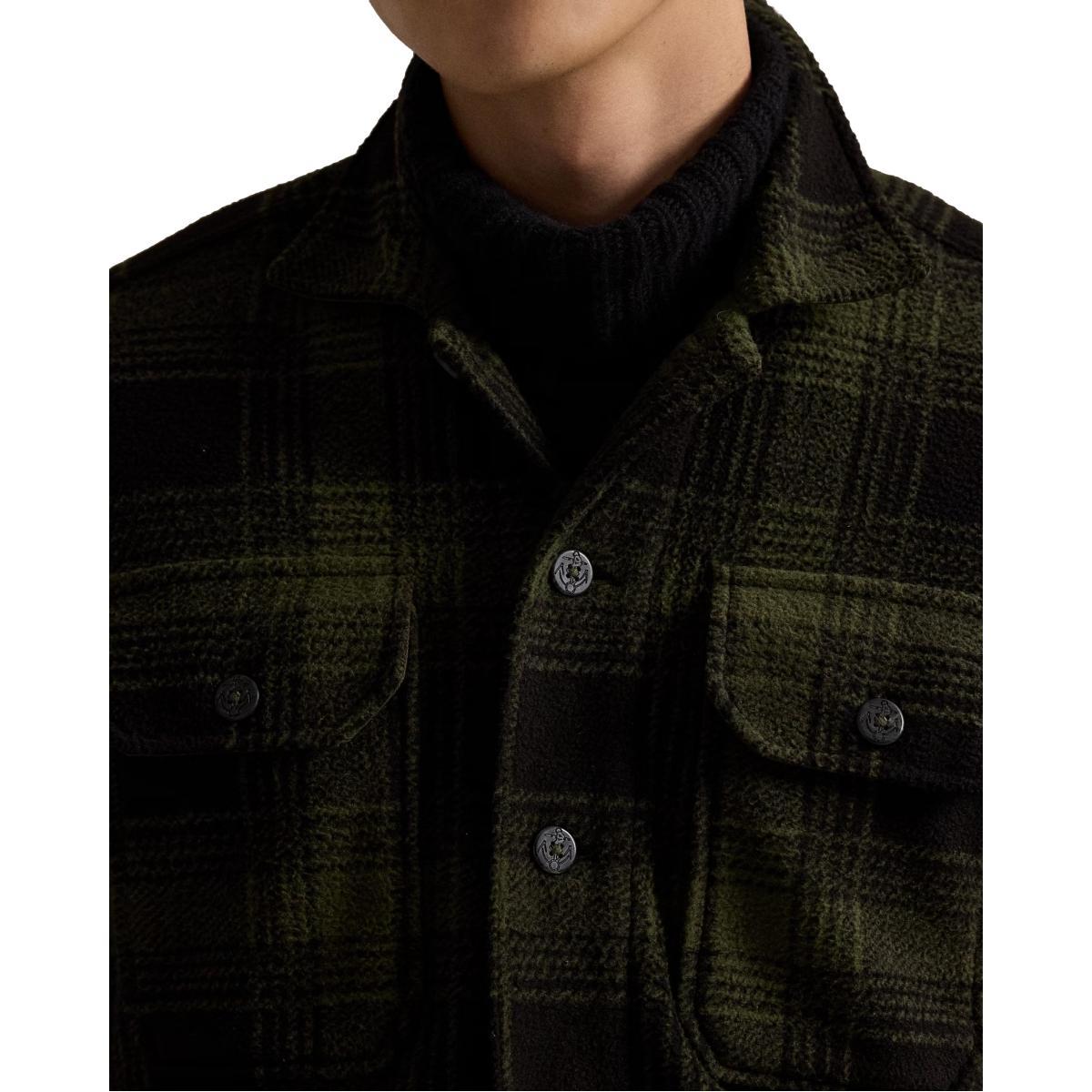 Plaid Pile Fleece Shirt Jacket Mountain Plaid Product Image