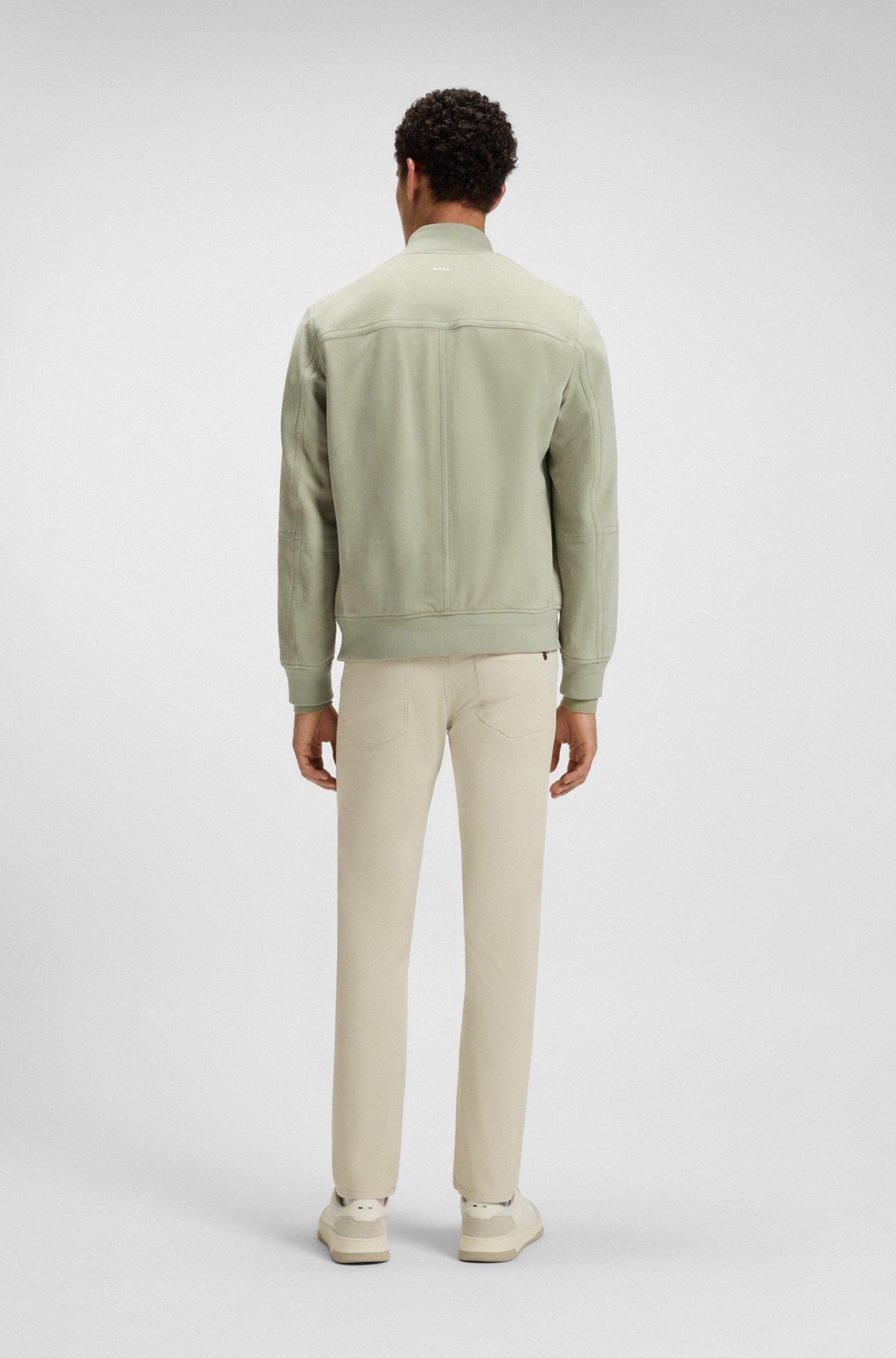 BOSS - Slim-fit pants in washed stretch cotton - Light Beige Product Image