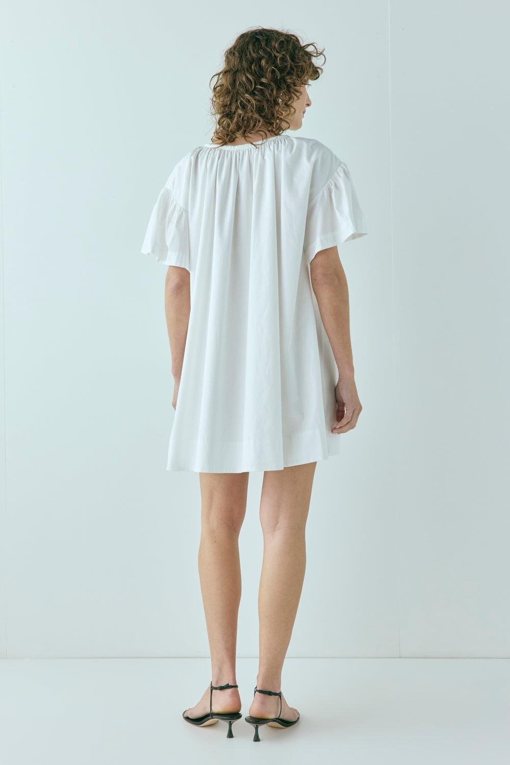 Quinn Smock Mini Dress White Product Image