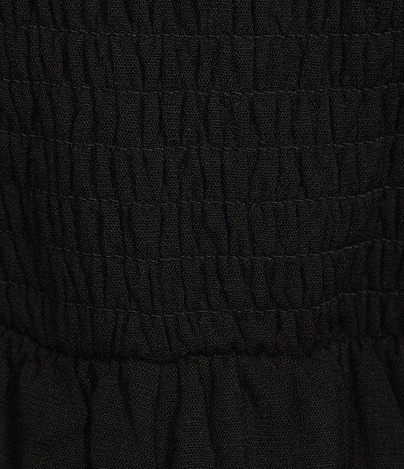 Moa Moa Square Neck Cap Sleeve Smocked A-Line Romper Product Image