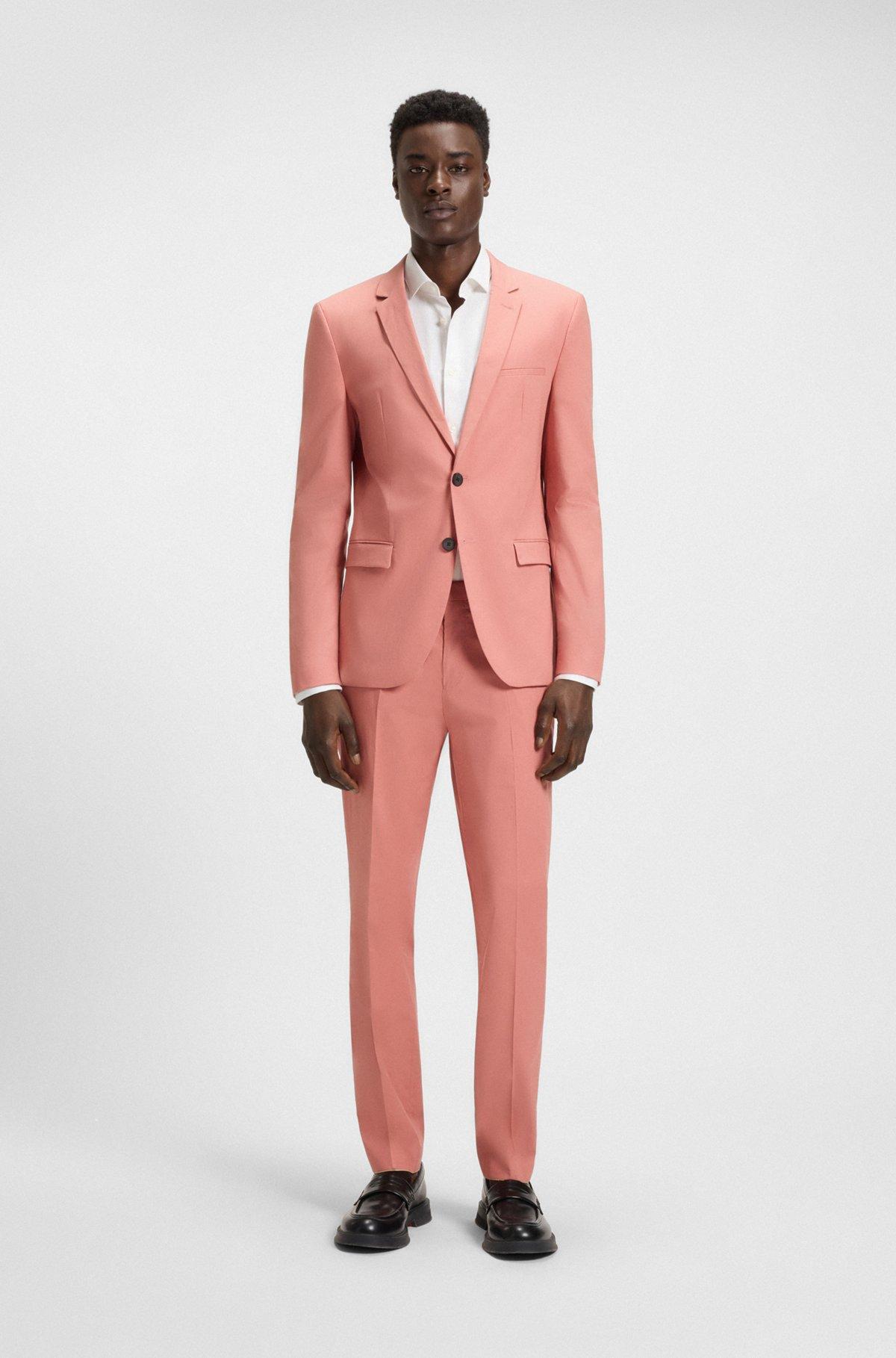 Extra-slim-fit jacket in paper-touch stretch cotton Product Image