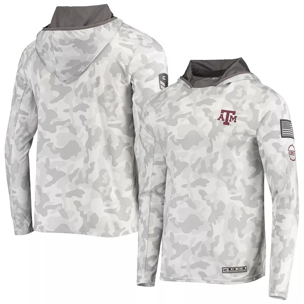 Men's Colosseum Arctic Camo Texas A&M Aggies OHT Military Appreciation Long Sleeve Hoodie Top, Size: 3XL, Team Product Image