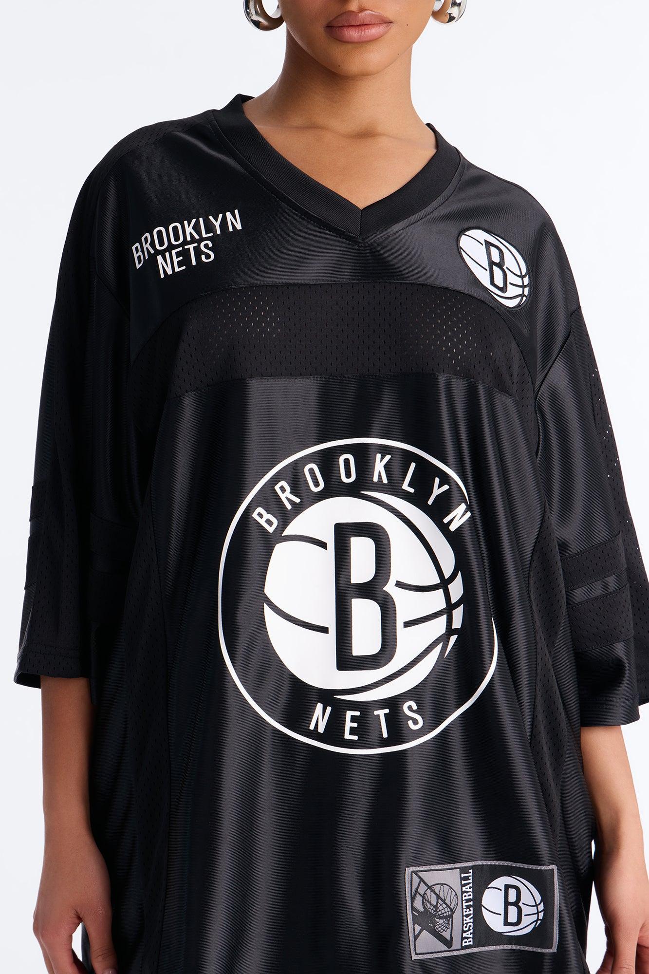 NBA Nets Oversized Mesh Tee - Black Female Product Image