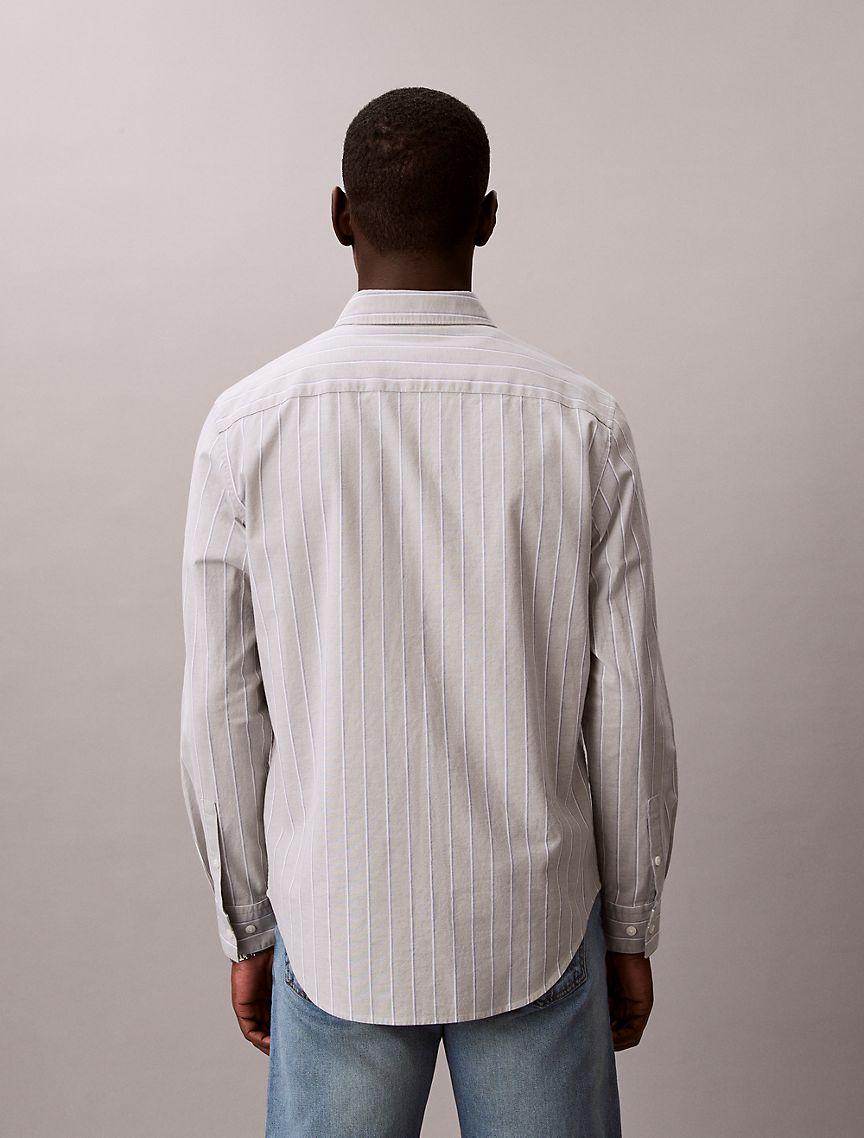 Double Stripe Classic Oxford Button-Down Shirt Product Image