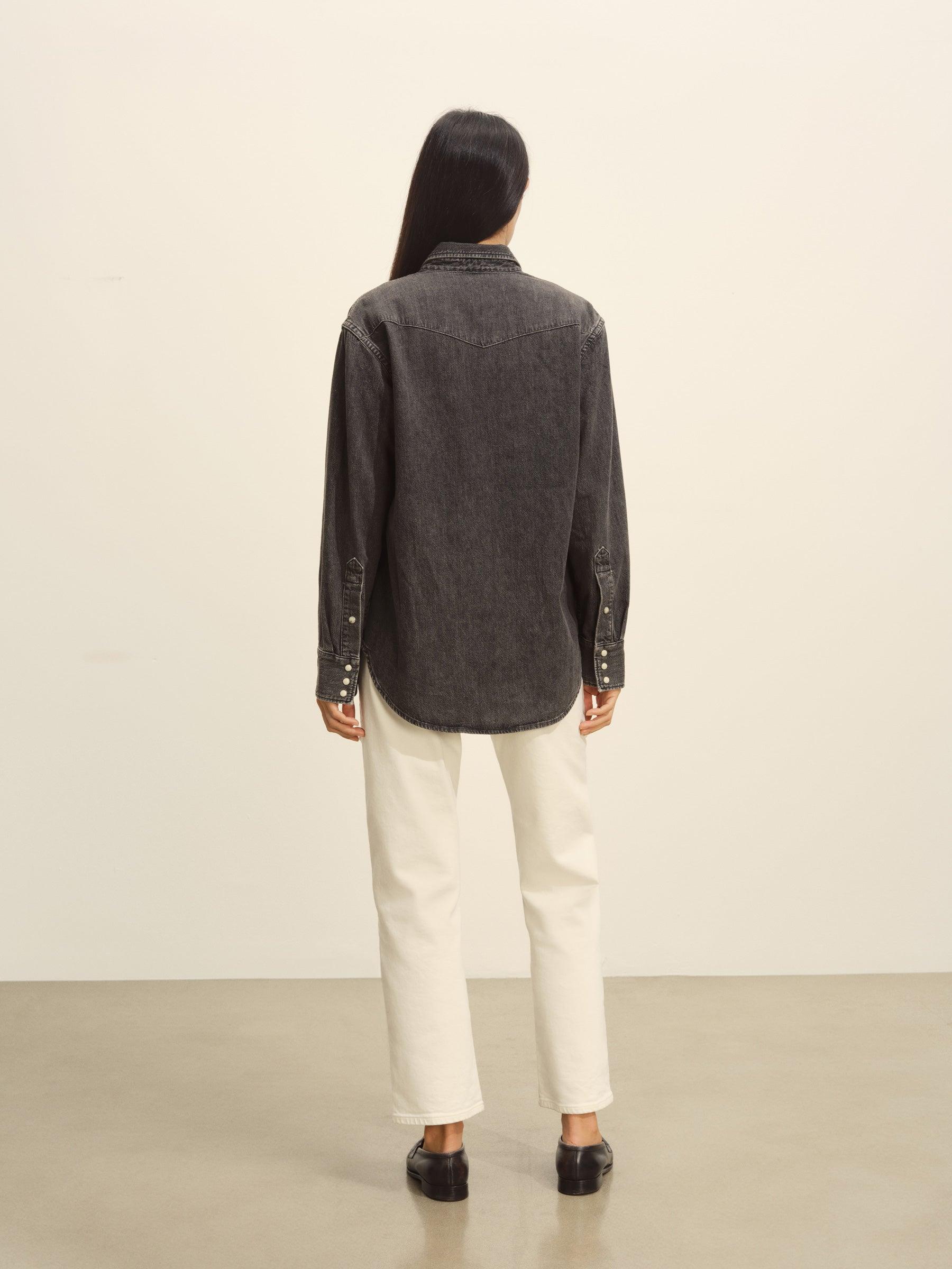 B005 Nep Denim Western Shirt Product Image