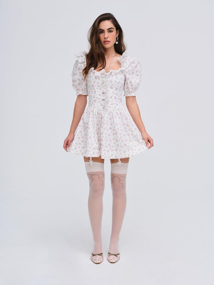 Noam Mini Dress — White Product Image