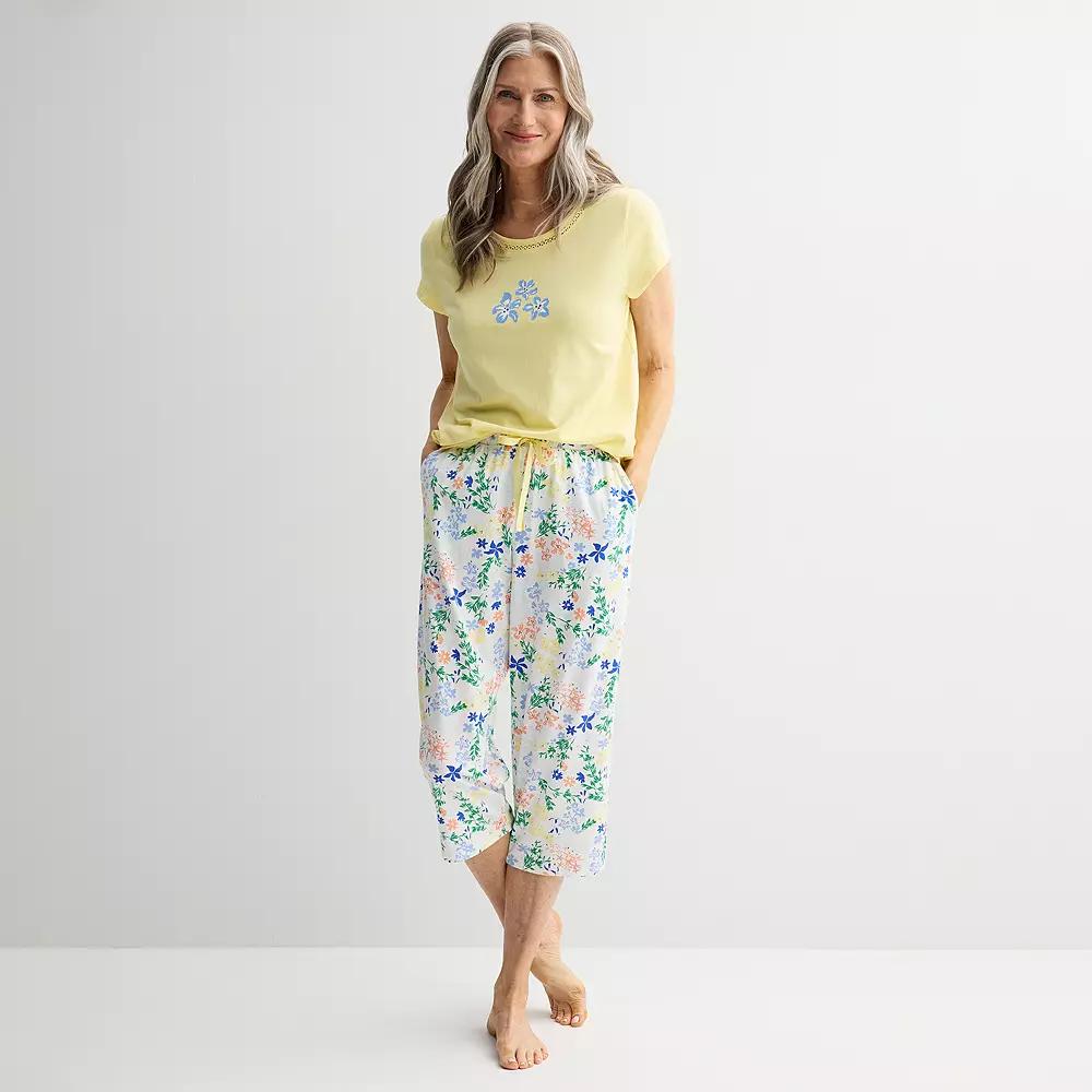 Women's Croft & Barrow® Mom's Day Sleep Set, Size: XXL, Fancy Tropical Product Image