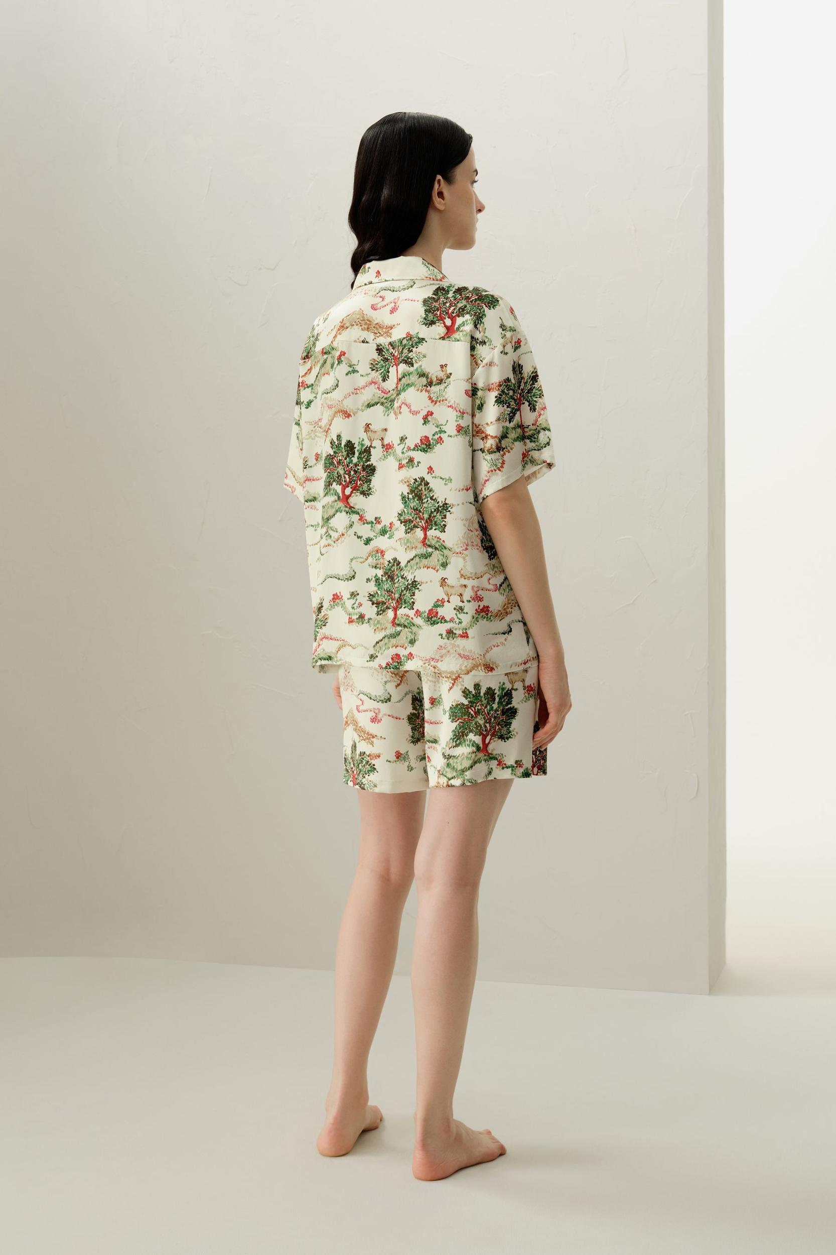 Aries Zodiac Silk Pajama Short Set Product Image