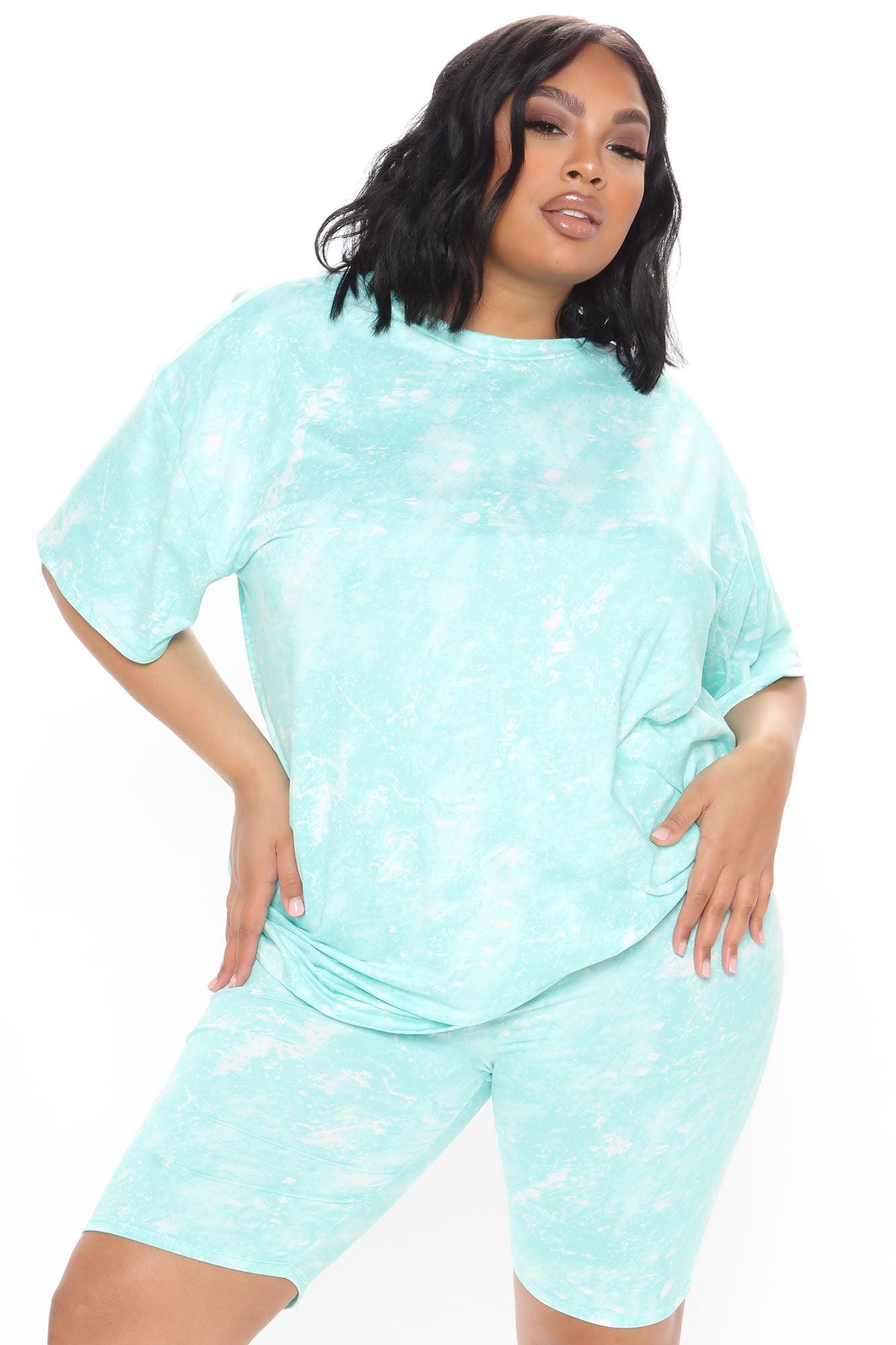 Chelsea Biker Short Set - Mint Product Image