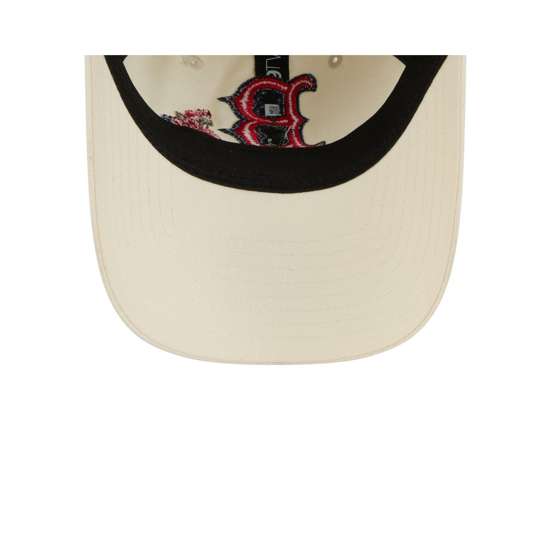 Boston Red Sox Women's Floral Stitch 9TWENTY Adjustable Hat Female Product Image