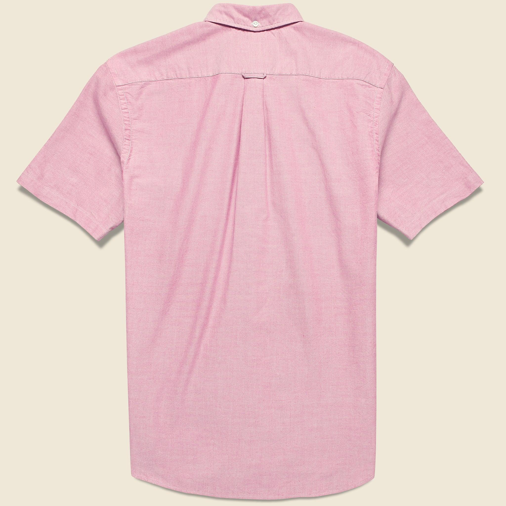 Short Sleeve Oxford Shirt - Pink Product Image