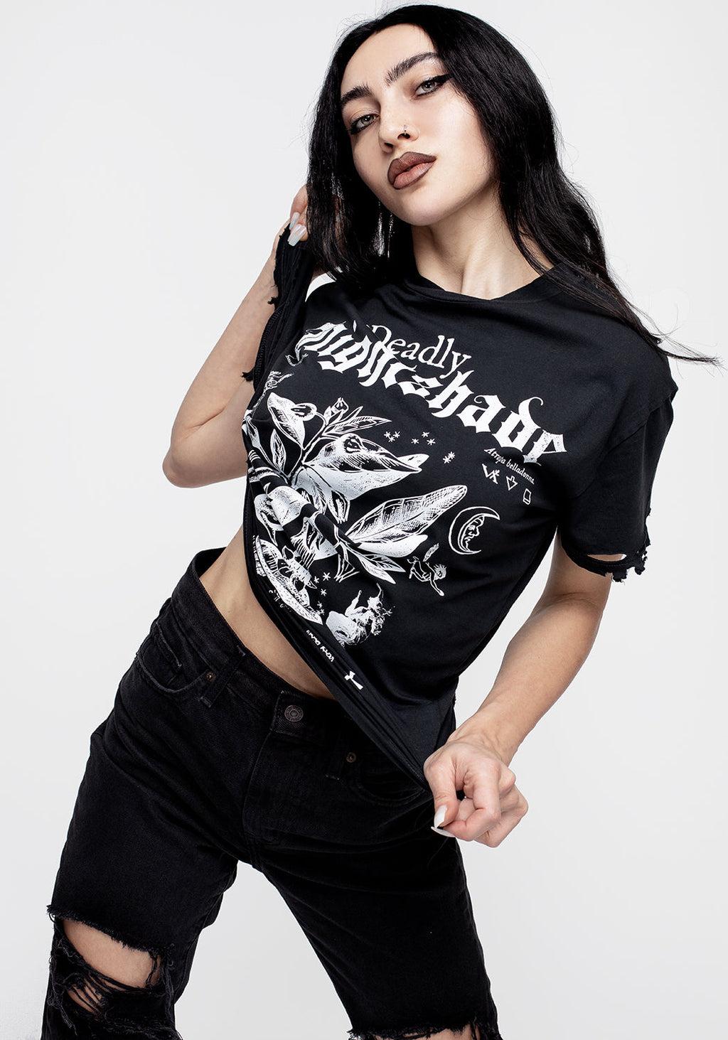 Nightshade Distressed T-shirt Product Image
