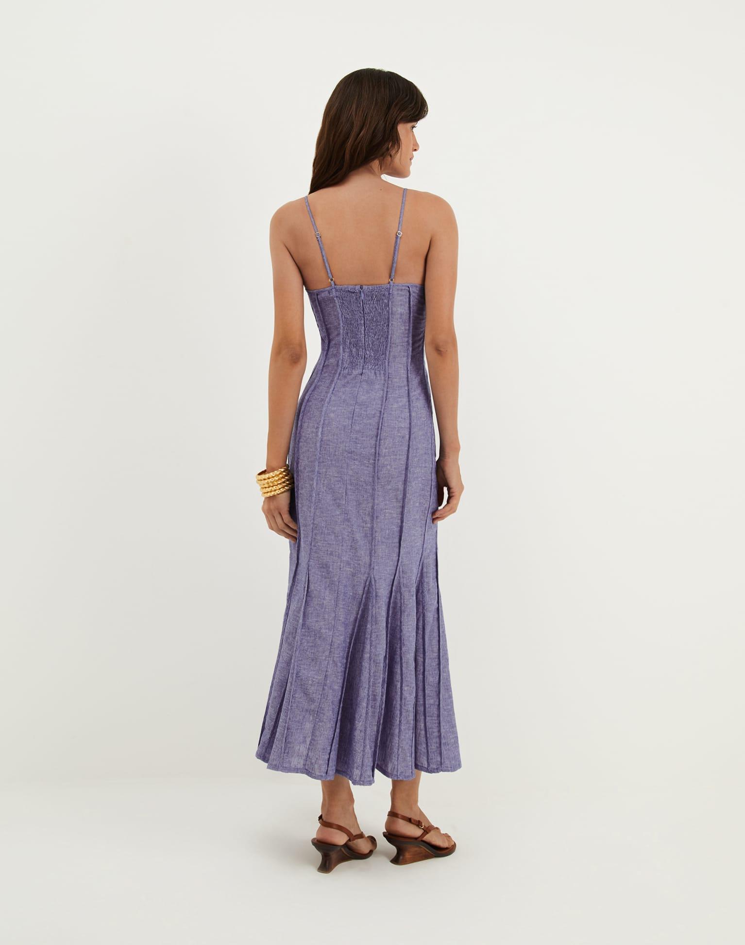 Josephine Midi Dress - Le Bleu Product Image