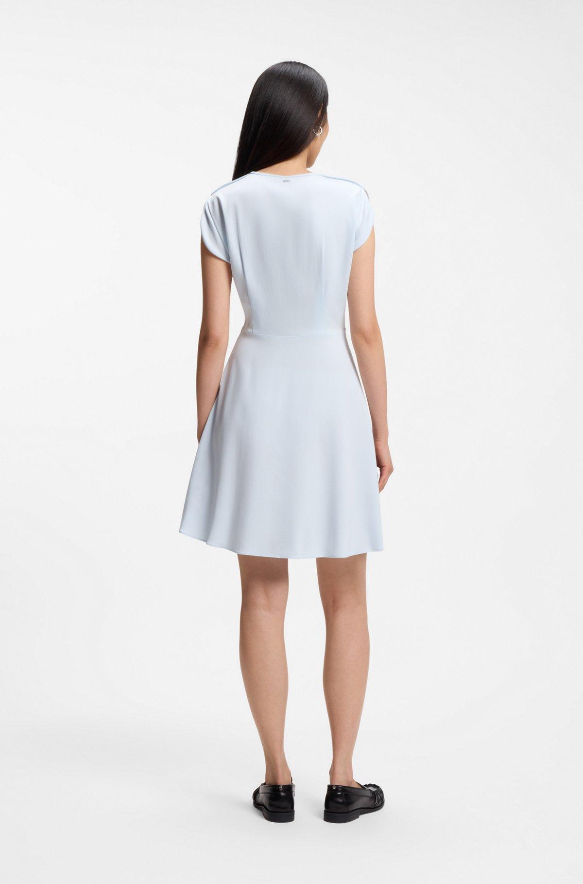 Keyhole-neckline dress with wrap detail Product Image