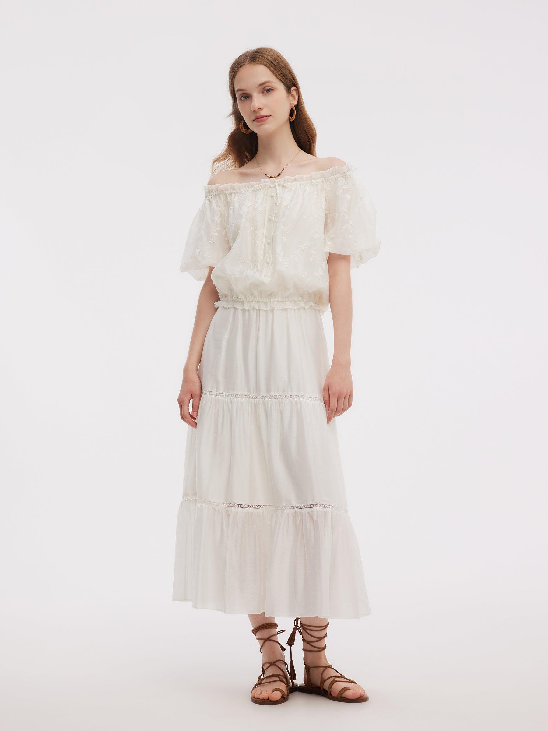 Tencel Blend Embroidered Women Top Product Image