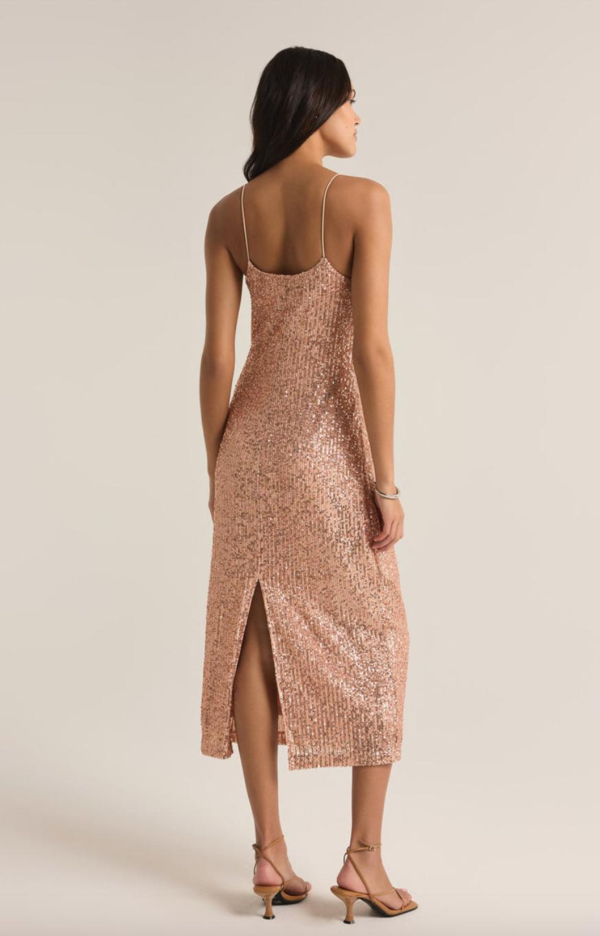 Paulina Sequin Midi Dress Product Image