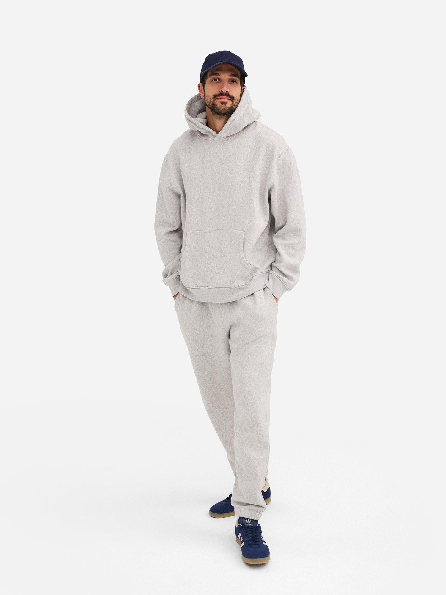 Men's Organic Fleece Hoodie Male Product Image