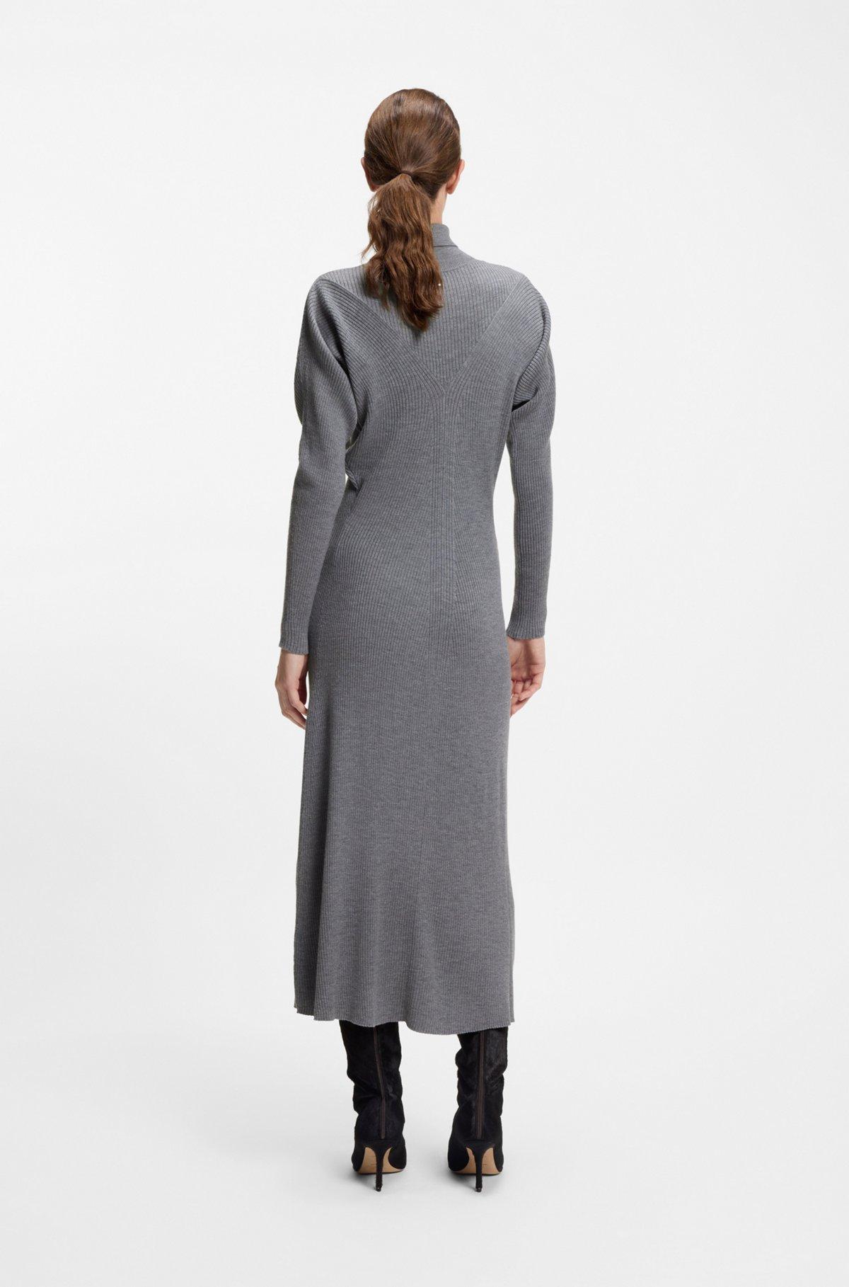 Rollneck sweater dress in virgin wool Product Image