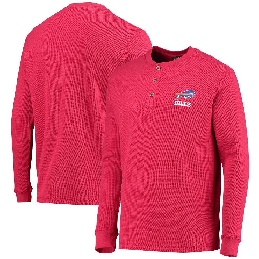 Men's Dunbrooke Red Buffalo Bills Logo Maverick Thermal Henley Long Sleeve T-Shirt, Size: 5XL Product Image