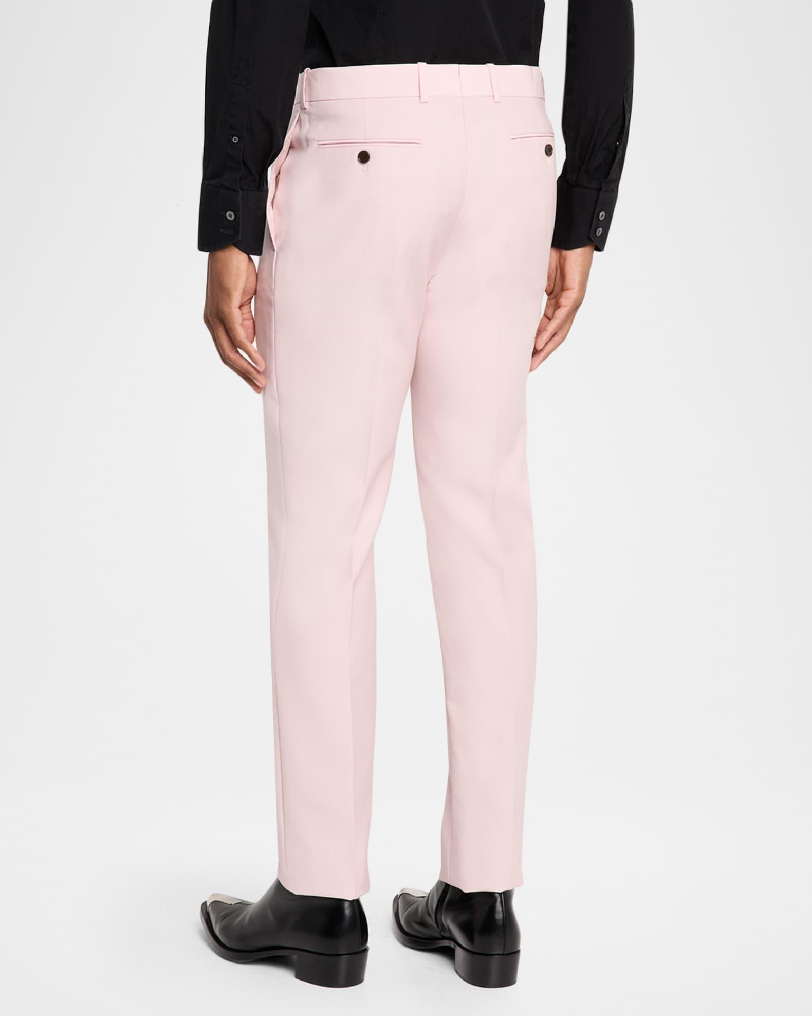 Men's Wool and Mohair Slim Flat-Front Trousers Product Image